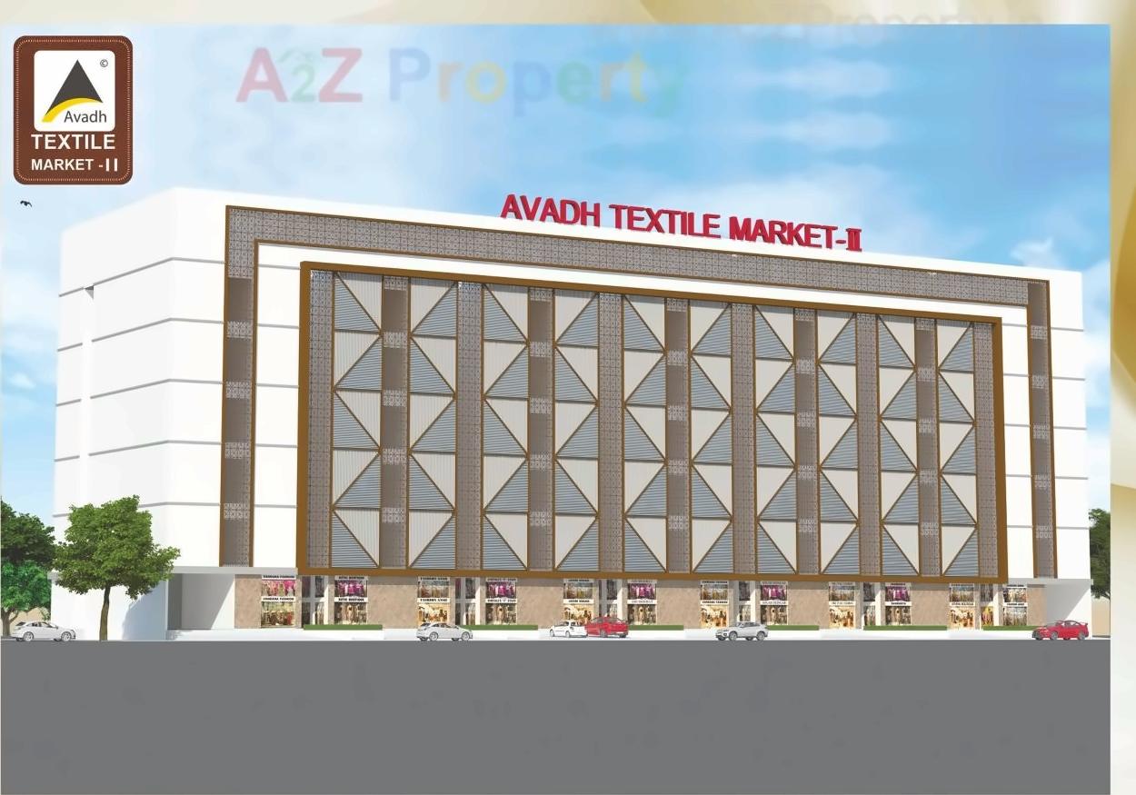 3D Elevation of real estate project Avadh Textile Market located at Puna, Surat, Gujarat