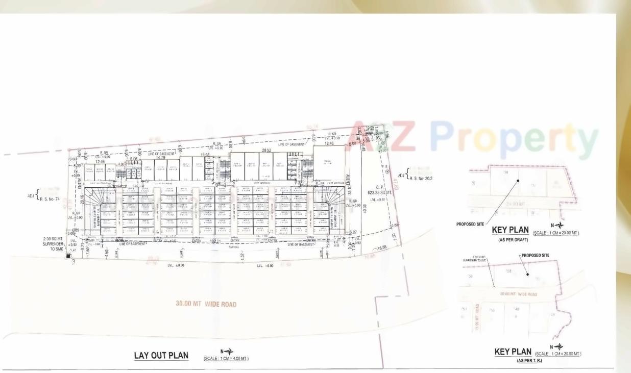 Layout of real estate project Avadh Textile Market located at Puna, Surat, Gujarat