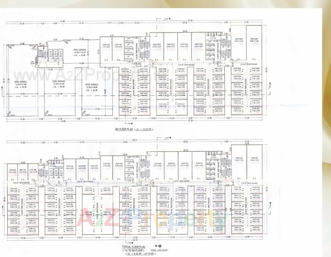 Layout of real estate project Avadh Textile Market located at Puna, Surat, Gujarat