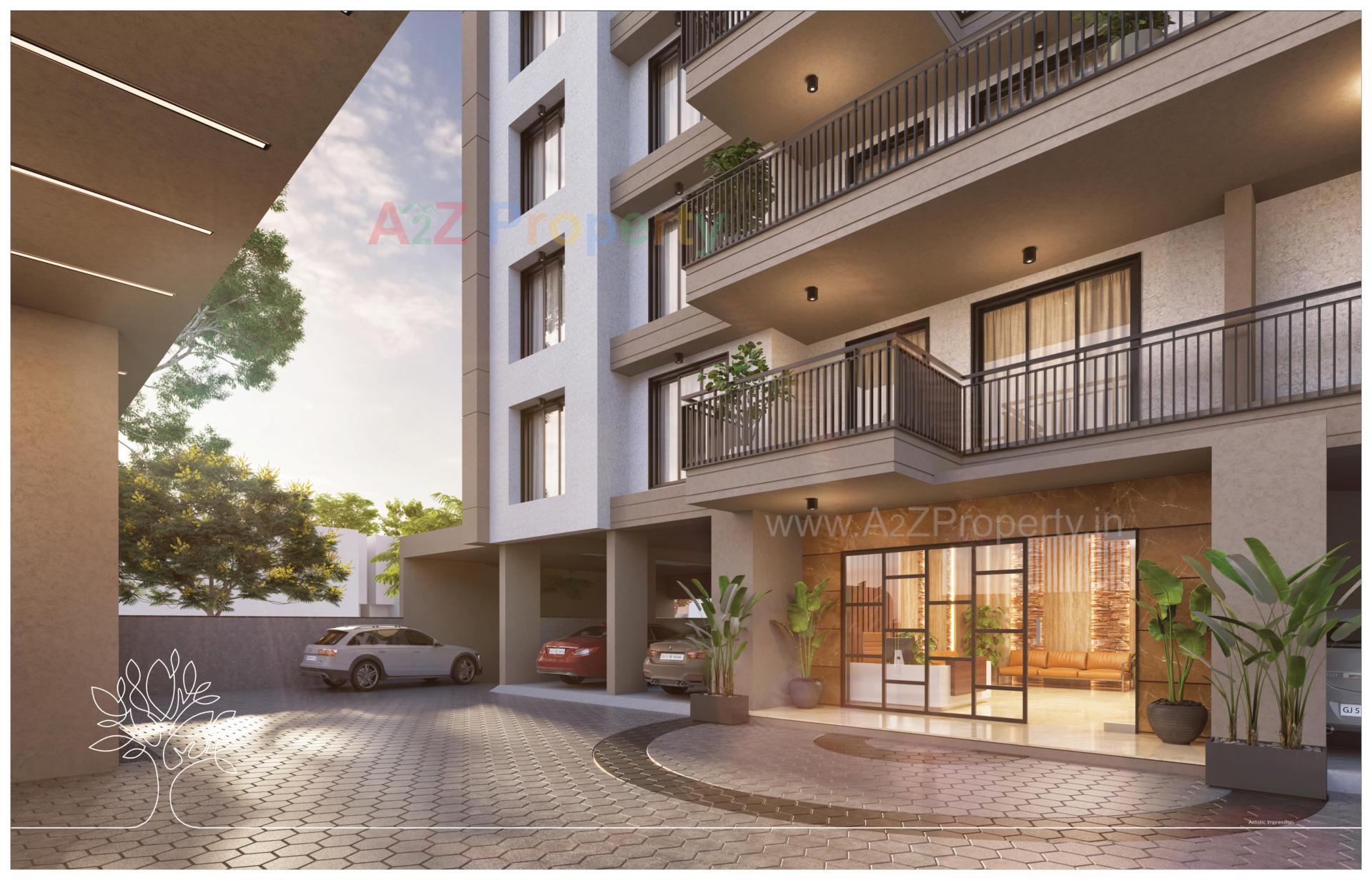 3D Elevation of real estate project Avenue located at Singanpore, Surat, Gujarat