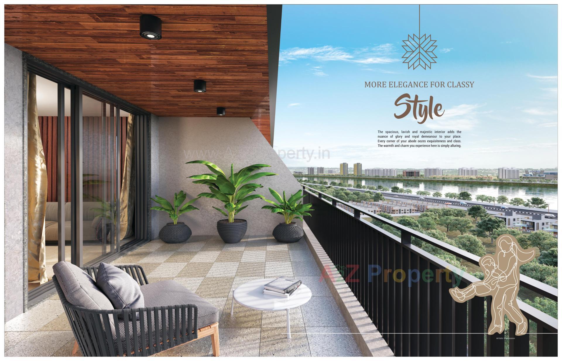 3D Elevation of real estate project Avenue located at Singanpore, Surat, Gujarat