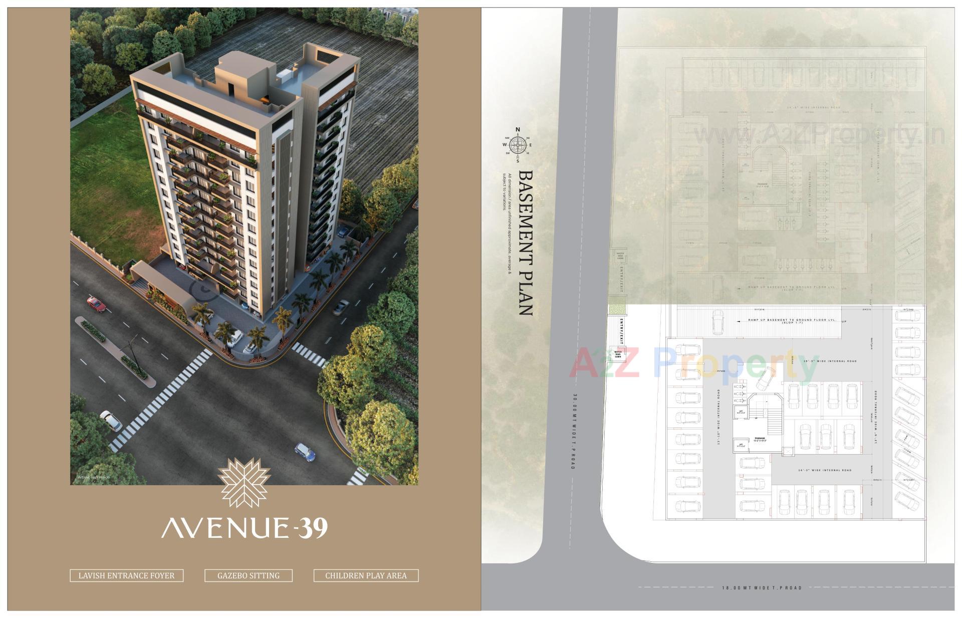 3D Elevation of real estate project Avenue located at Singanpore, Surat, Gujarat