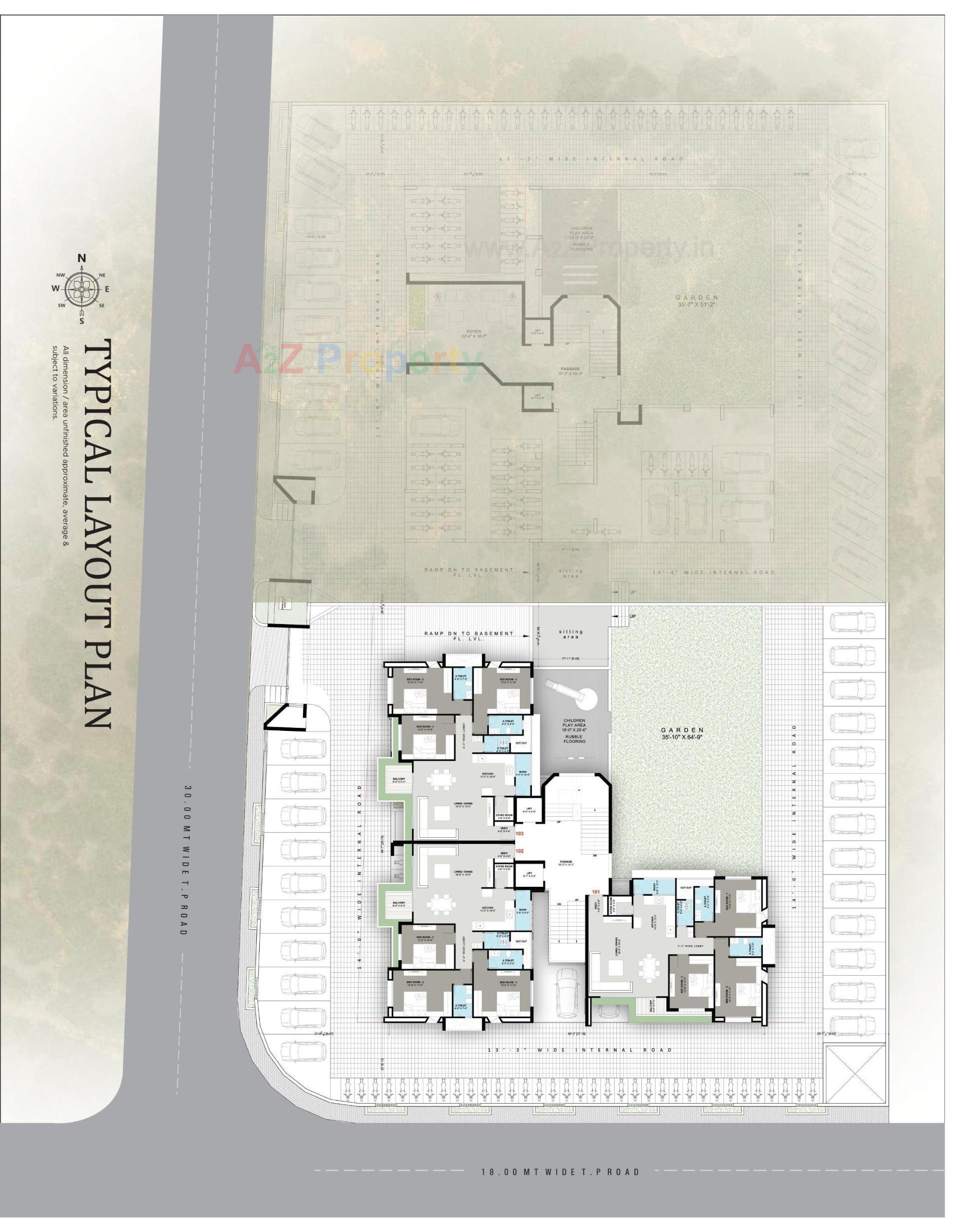 Layout of real estate project Avenue located at Singanpore, Surat, Gujarat