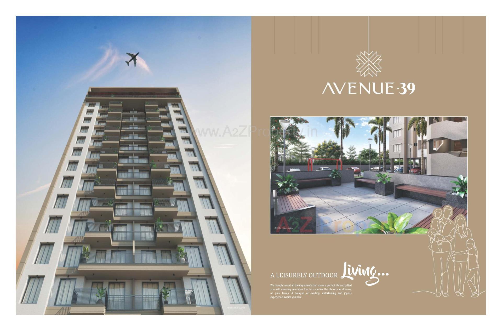 3D Elevation of real estate project Avenue located at Singanpore, Surat, Gujarat