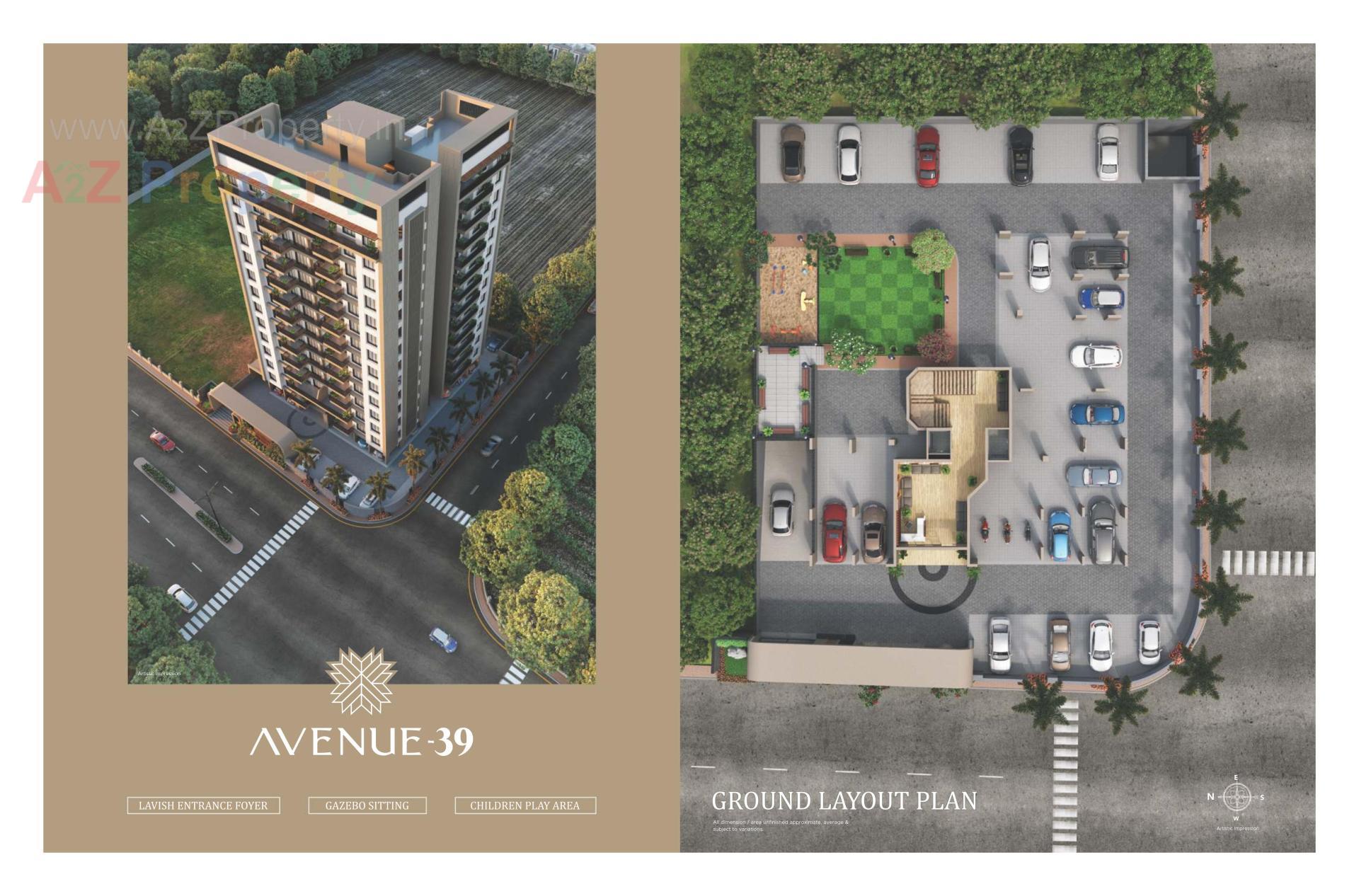 Layout of real estate project Avenue located at Singanpore, Surat, Gujarat