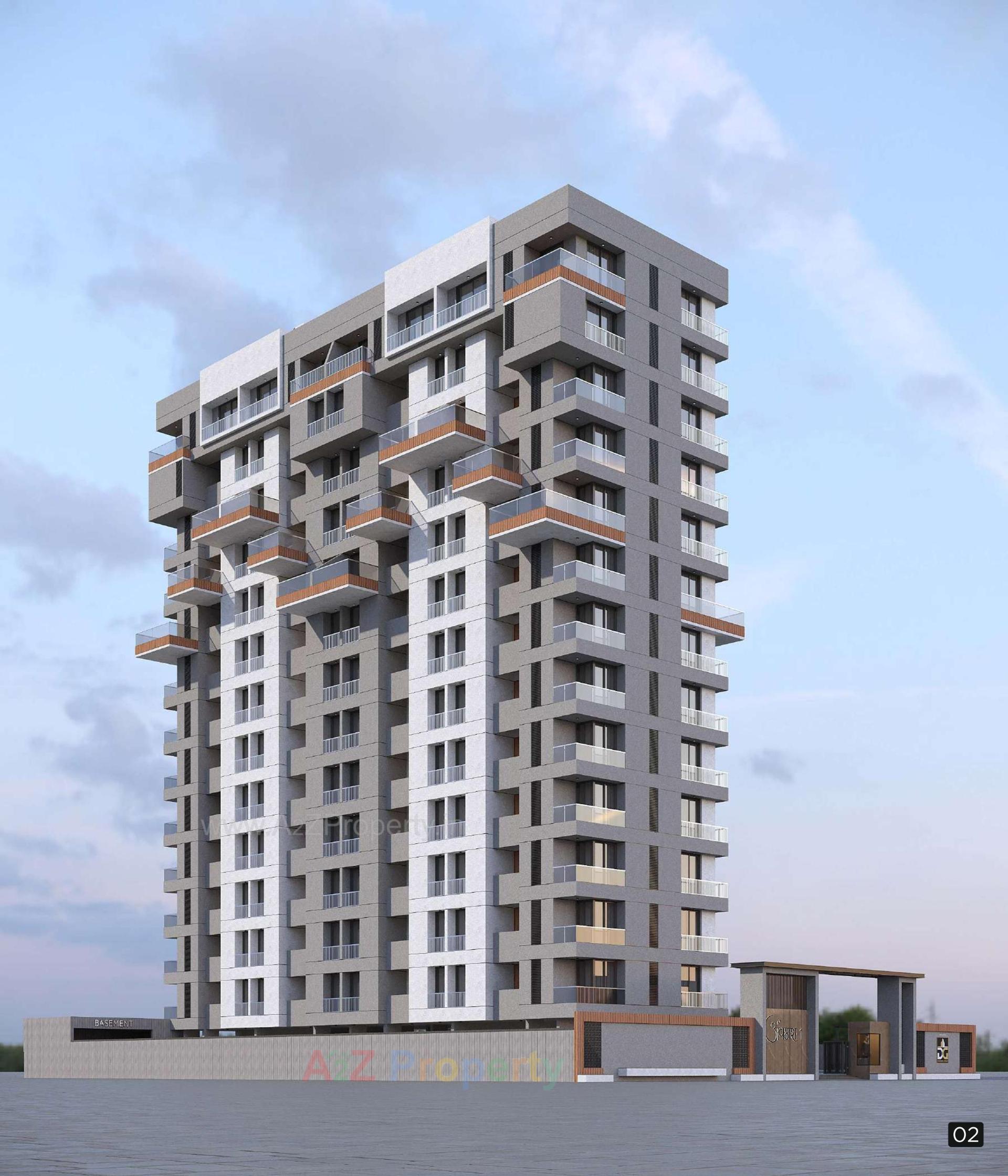 3D Elevation of real estate project Avkash located at Dabholi-ta, Surat, Gujarat