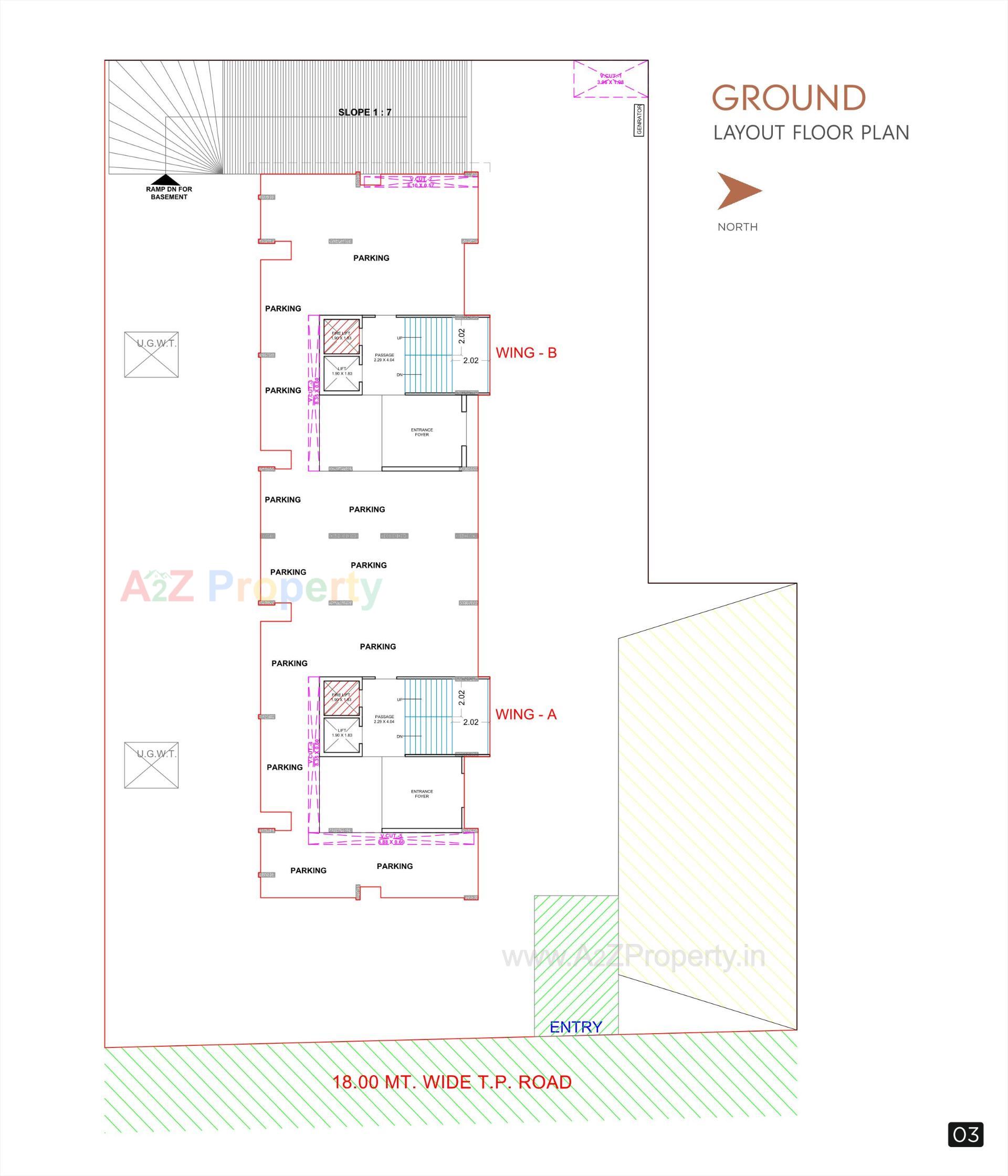 Layout of real estate project Avkash located at Dabholi-ta, Surat, Gujarat