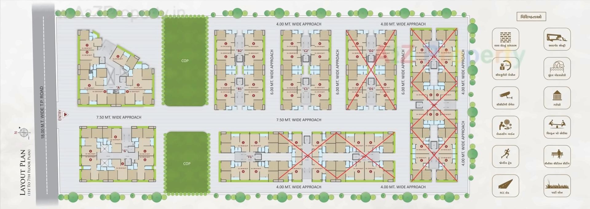 Layout of real estate project Ayodhya Nagri located at Surat, Surat, Gujarat