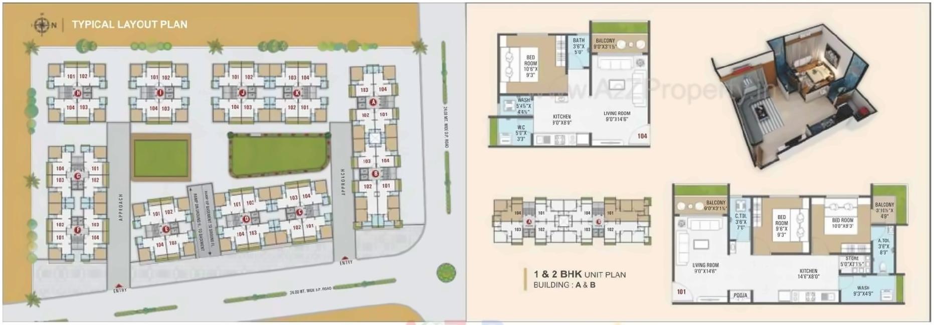 Layout of real estate project Balaji Residency located at Dindoli, Surat, Gujarat