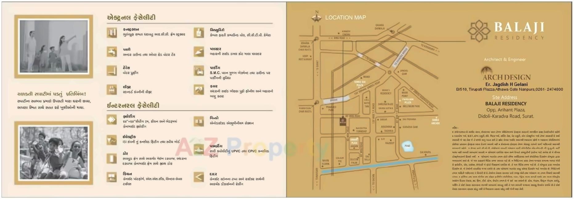  of real estate project Balaji Residency located at Dindoli, Surat, Gujarat