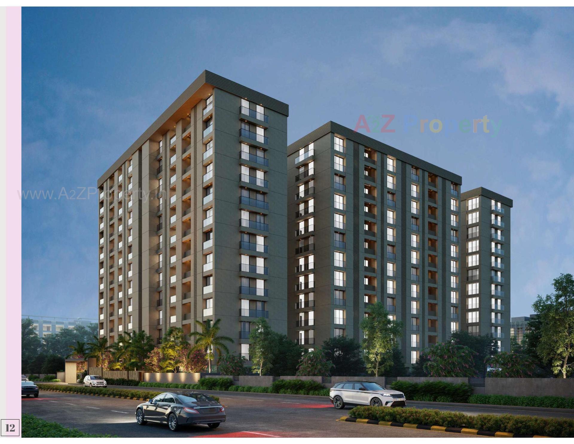 3D Elevation of real estate project Bblossom The Presidency located at Vesu, Surat, Gujarat