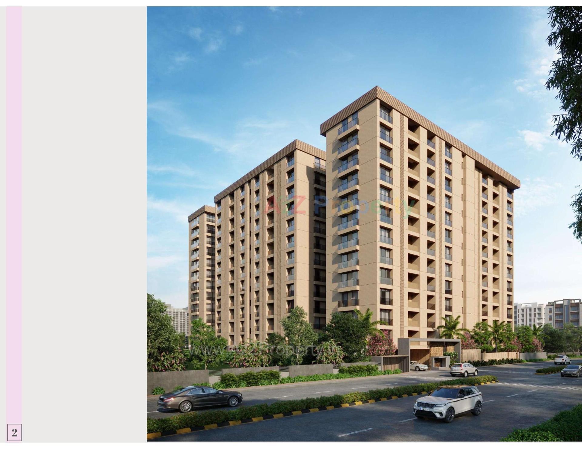 3D Elevation of real estate project Bblossom The Presidency located at Vesu, Surat, Gujarat