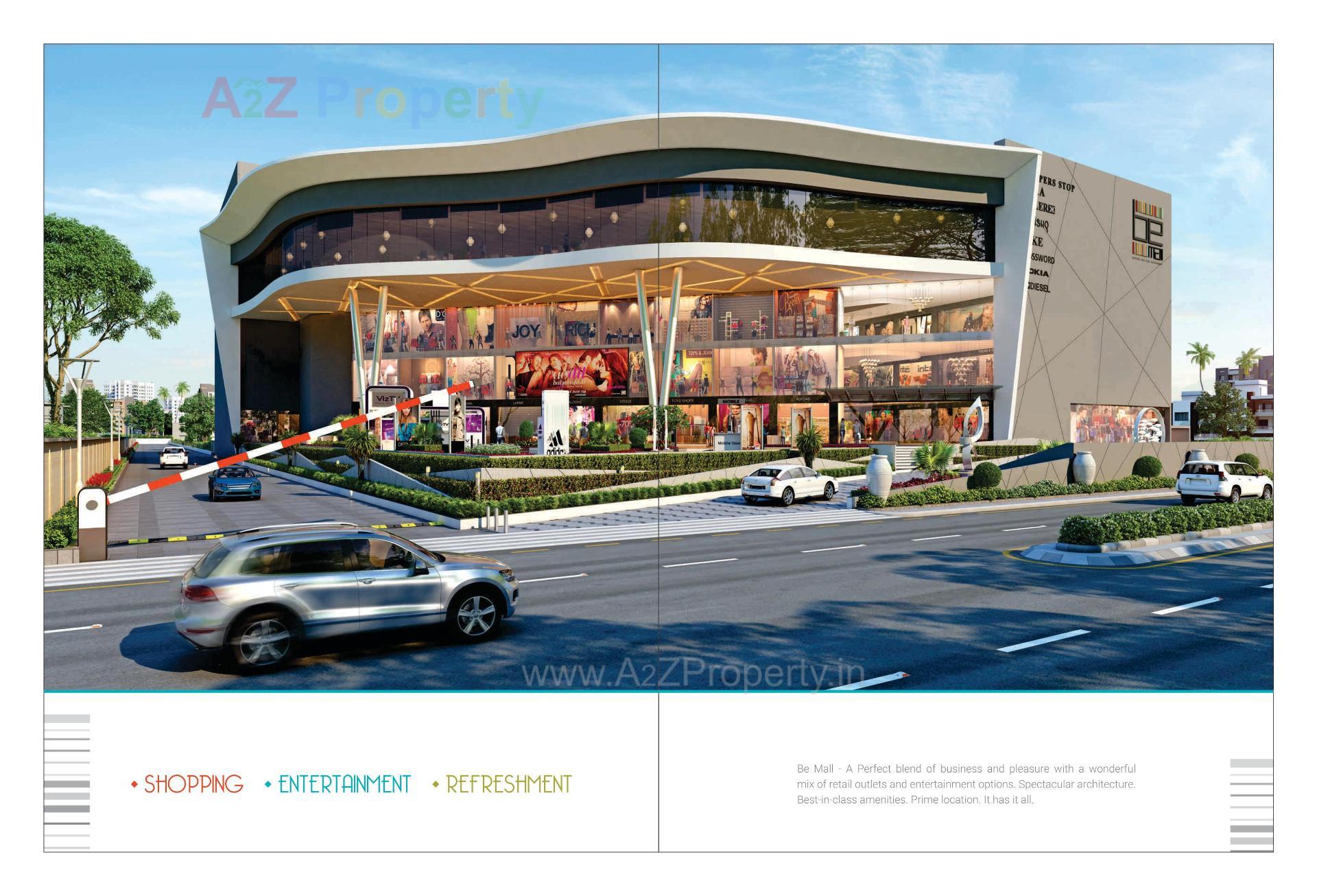 3D Elevation of real estate project Be Mall located at Bardoli, Surat, Gujarat