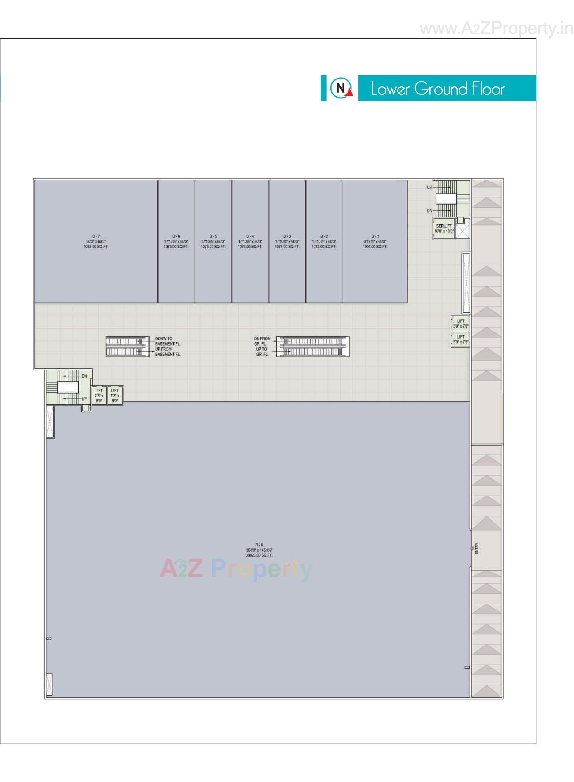 Layout of real estate project Be Mall located at Bardoli, Surat, Gujarat