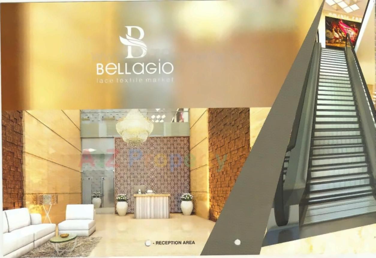 3D Elevation of real estate project Bellagio Lace Textile Market located at Puna, Surat, Gujarat