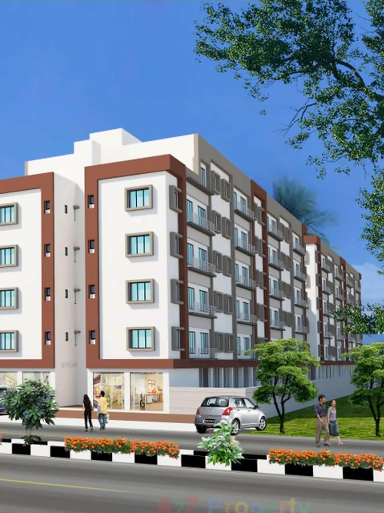 3D Elevation of real estate project Bhagyalaxmi Residency located at Bhesan, Surat, Gujarat