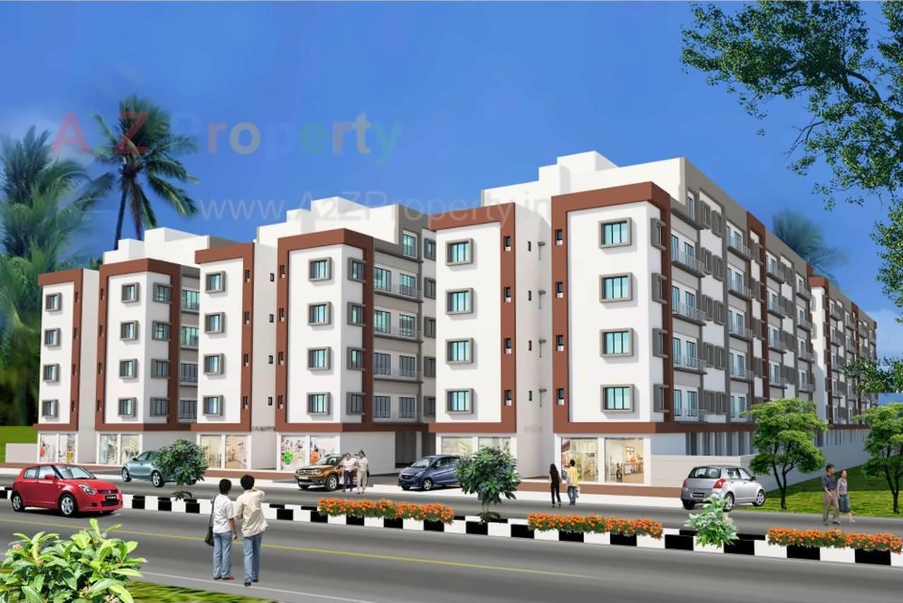 3D Elevation of real estate project Bhagyalaxmi Residency located at Bhesan, Surat, Gujarat
