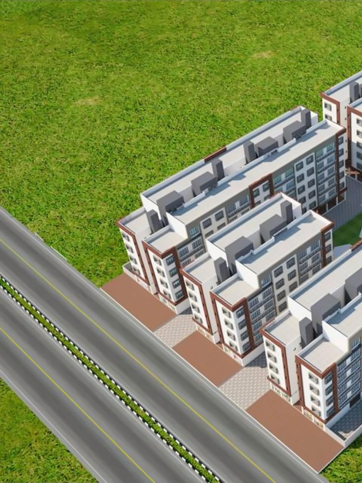 3D Elevation of real estate project Bhagyalaxmi Residency located at Bhesan, Surat, Gujarat