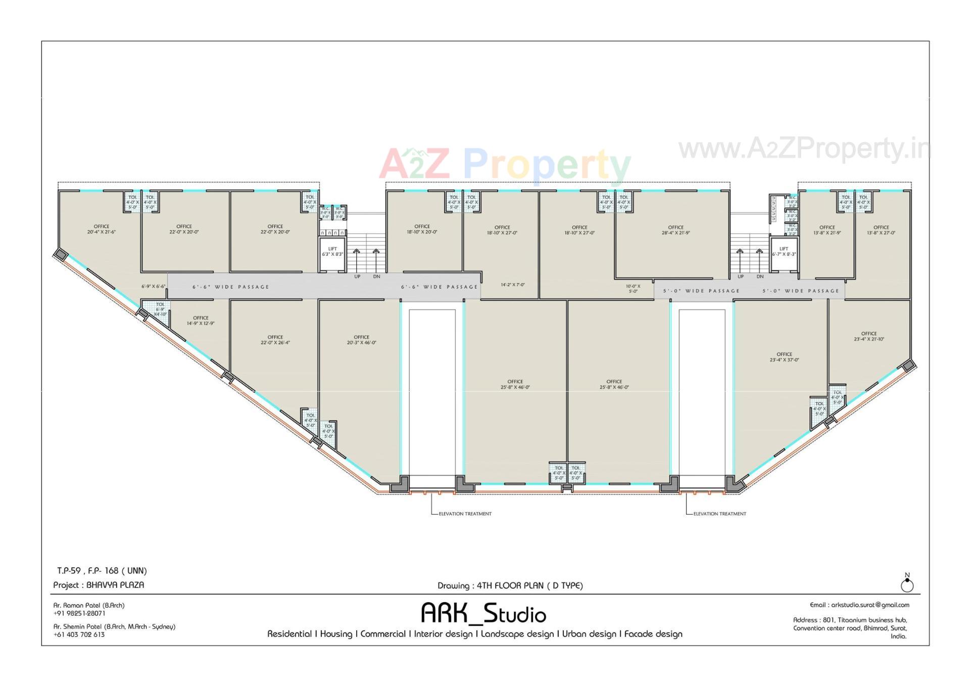 Layout of real estate project Bhavya Resi Plaza located at Unn, Surat, Gujarat
