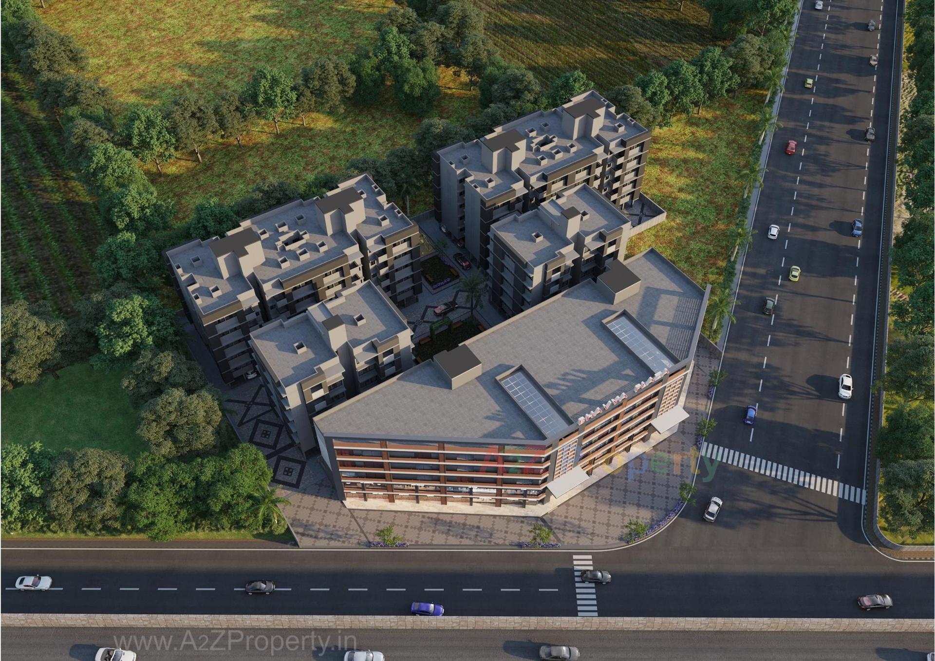 3D Elevation of real estate project Bhavya Resi Plaza located at Unn, Surat, Gujarat