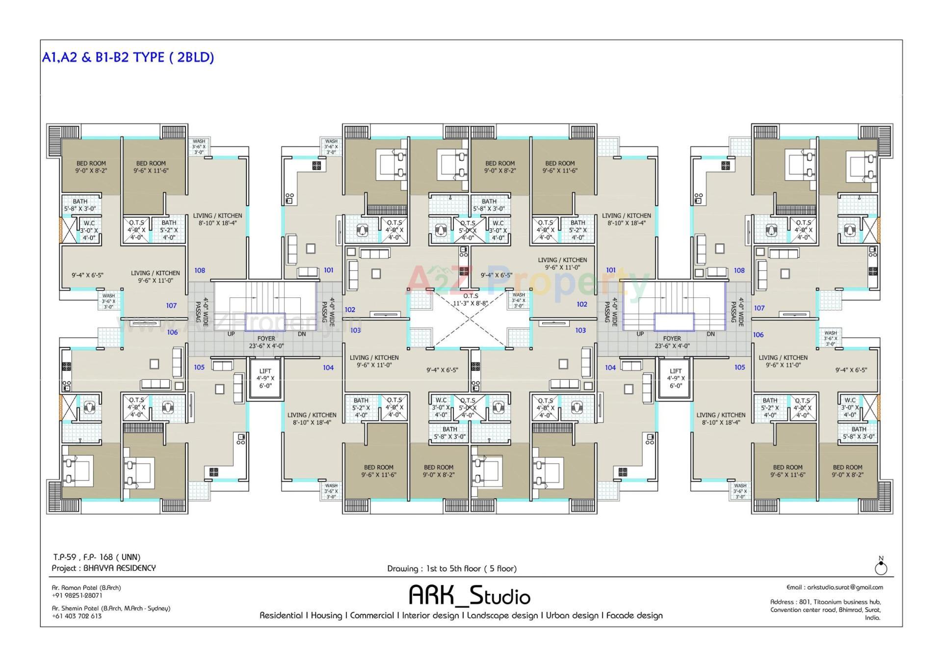 Layout of real estate project Bhavya Resi Plaza located at Unn, Surat, Gujarat