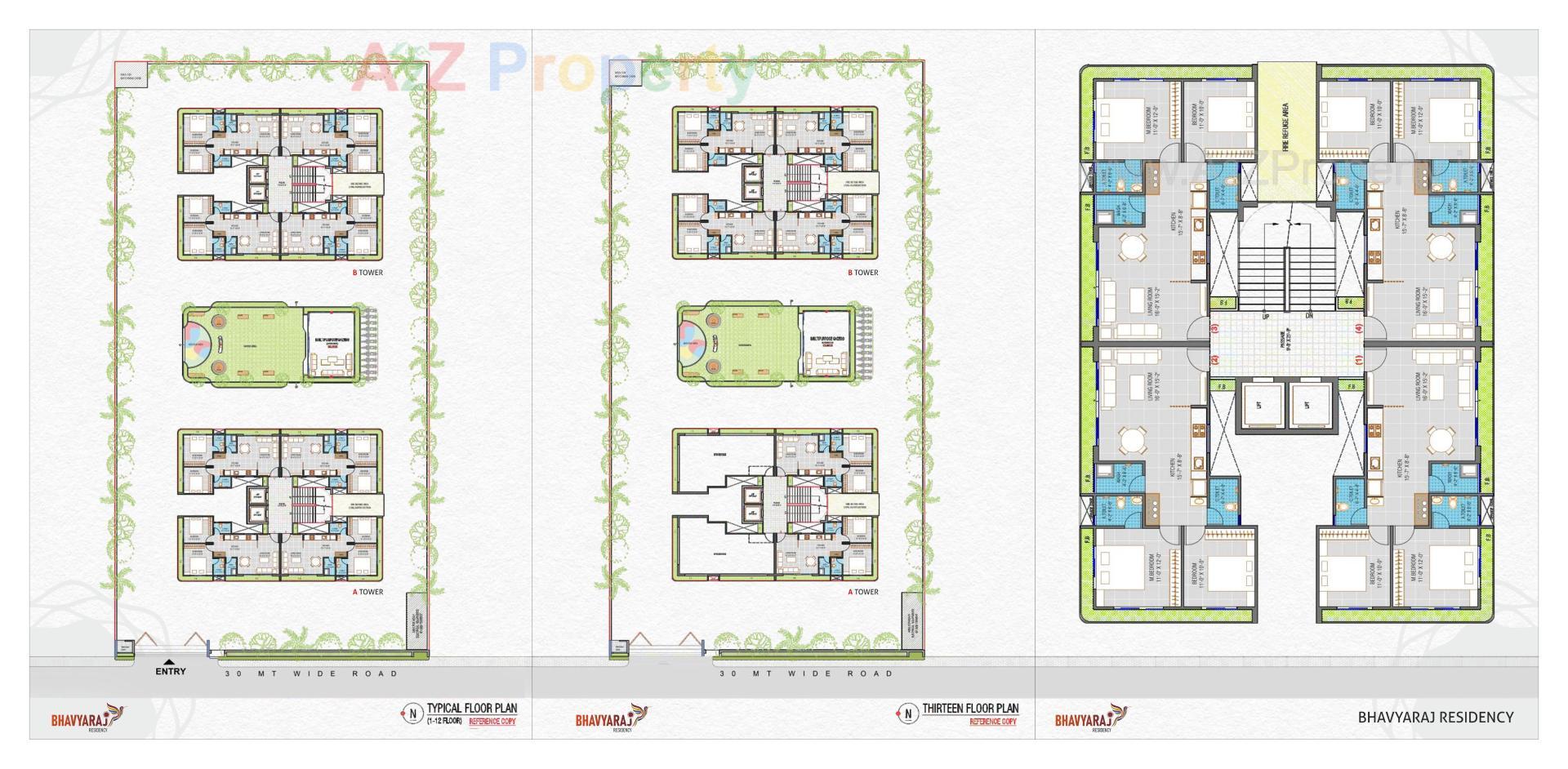 Layout of real estate project Bhavyaraj Residency located at Surat, Surat, Gujarat