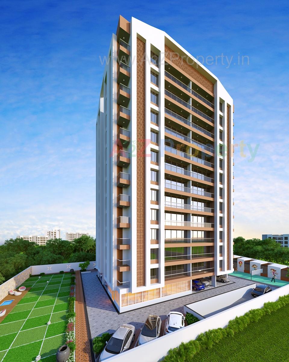 3D Elevation of real estate project Bhoomipujya Residency located at Pal, Surat, Gujarat