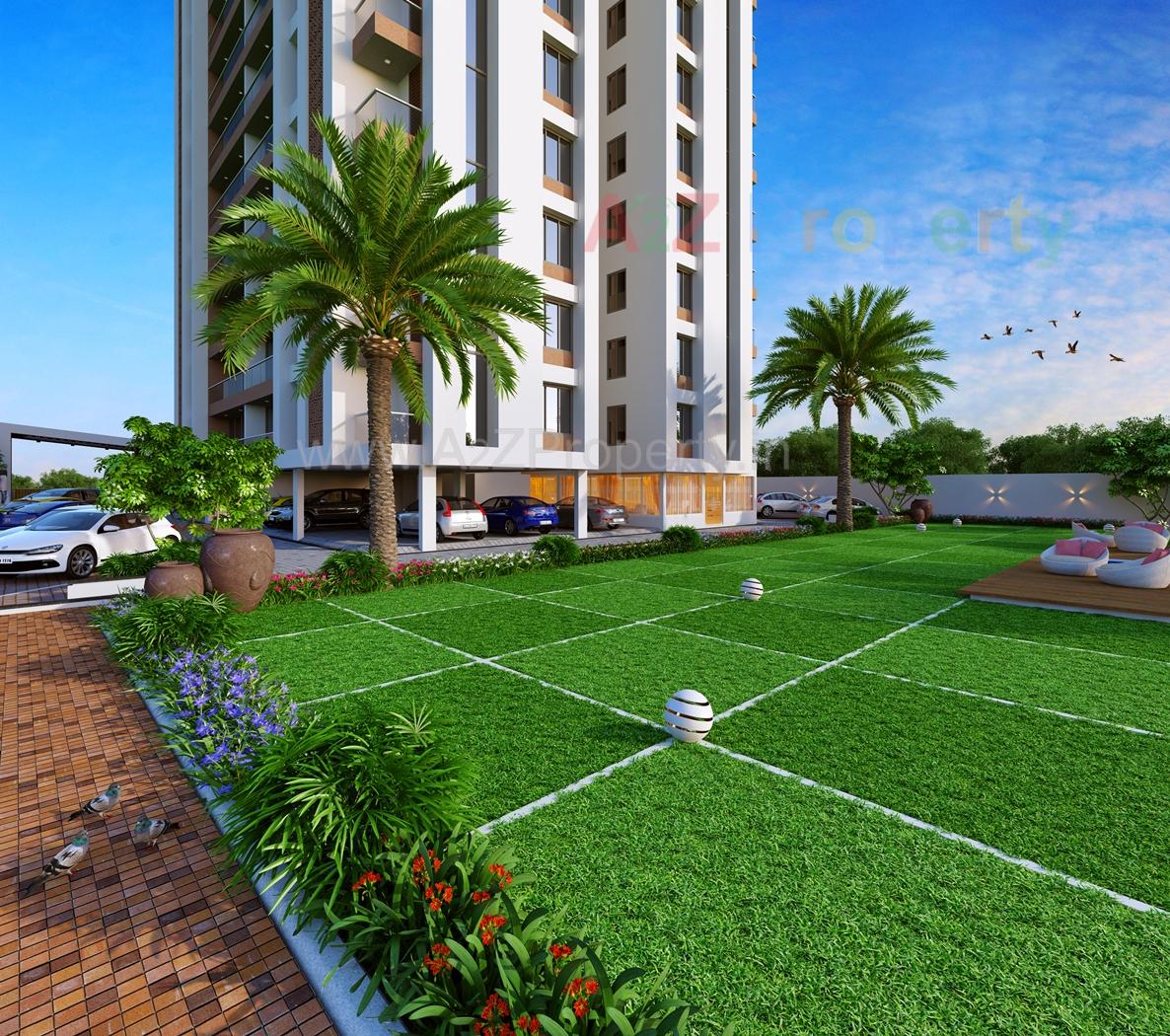 3D Elevation of real estate project Bhoomipujya Residency located at Pal, Surat, Gujarat