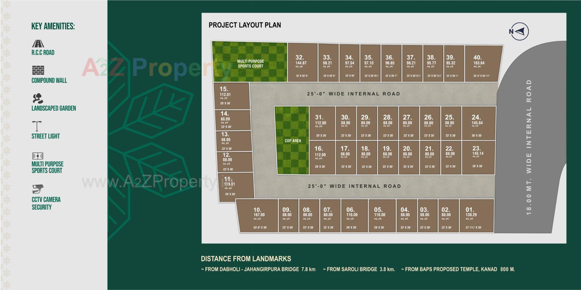 Layout of real estate project Bilvam Bungalows located at Jothan-taluko-olpad, Surat, Gujarat