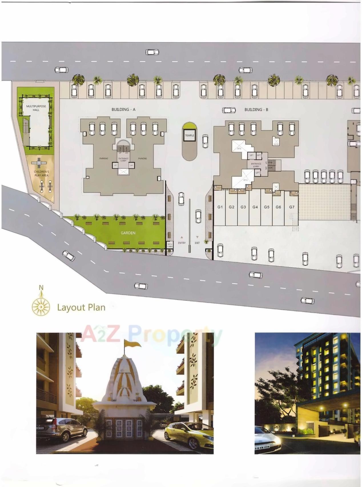 Layout of real estate project Bilvam Heights located at Surat, Surat, Gujarat