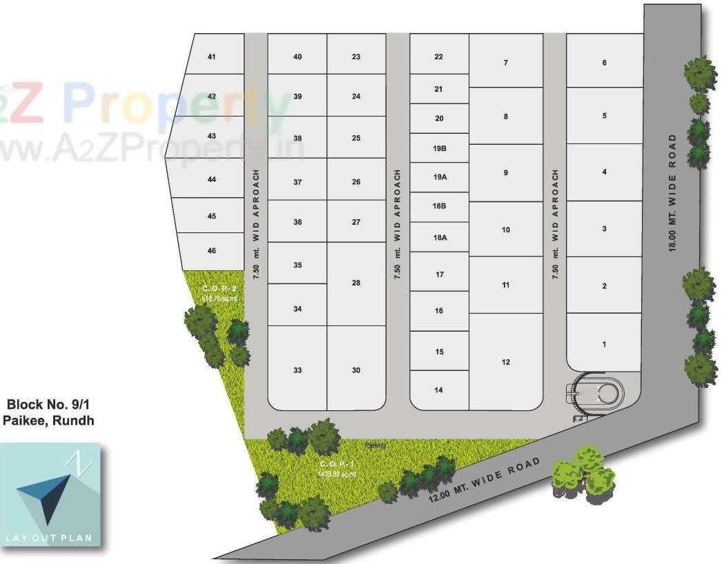 Layout of real estate project Block 9/ located at City, Surat, Gujarat