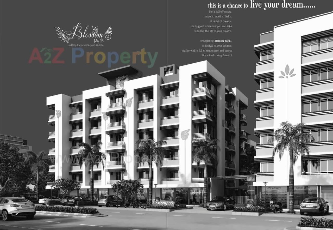 3D Elevation of real estate project Blossom Park located at Kadodara, Surat, Gujarat