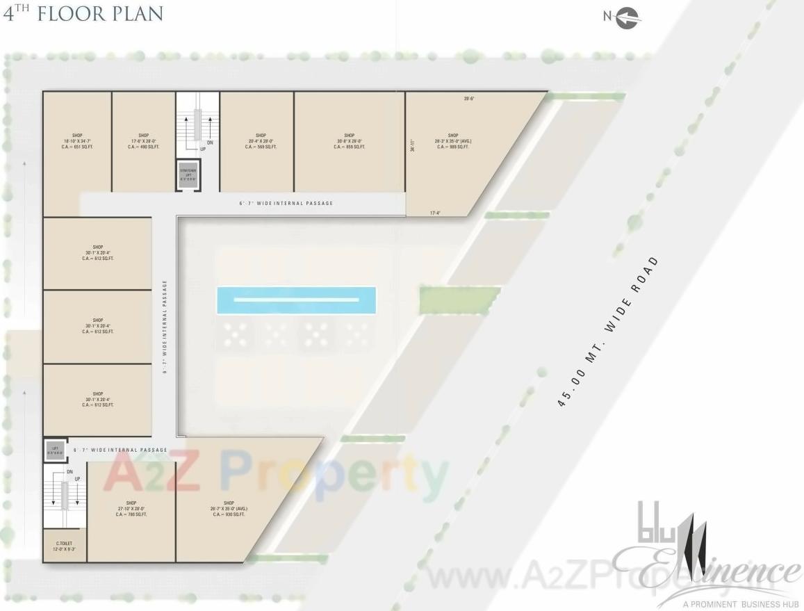 Layout of real estate project Blu Eminence located at Surat, Surat, Gujarat