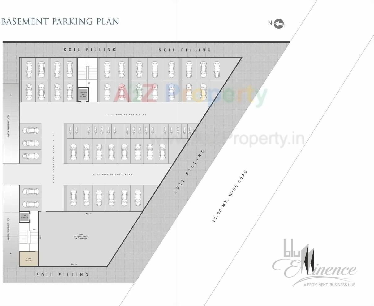 Layout of real estate project Blu Eminence located at Surat, Surat, Gujarat