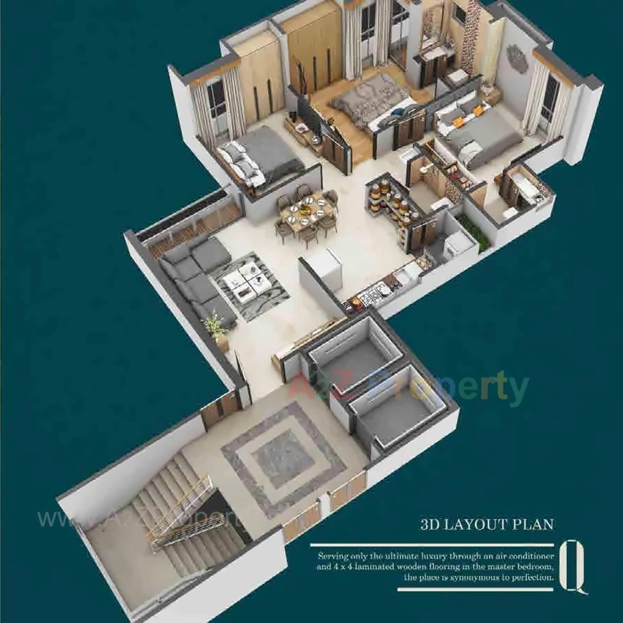 Layout of real estate project Blu Quince located at Pal, Surat, Gujarat