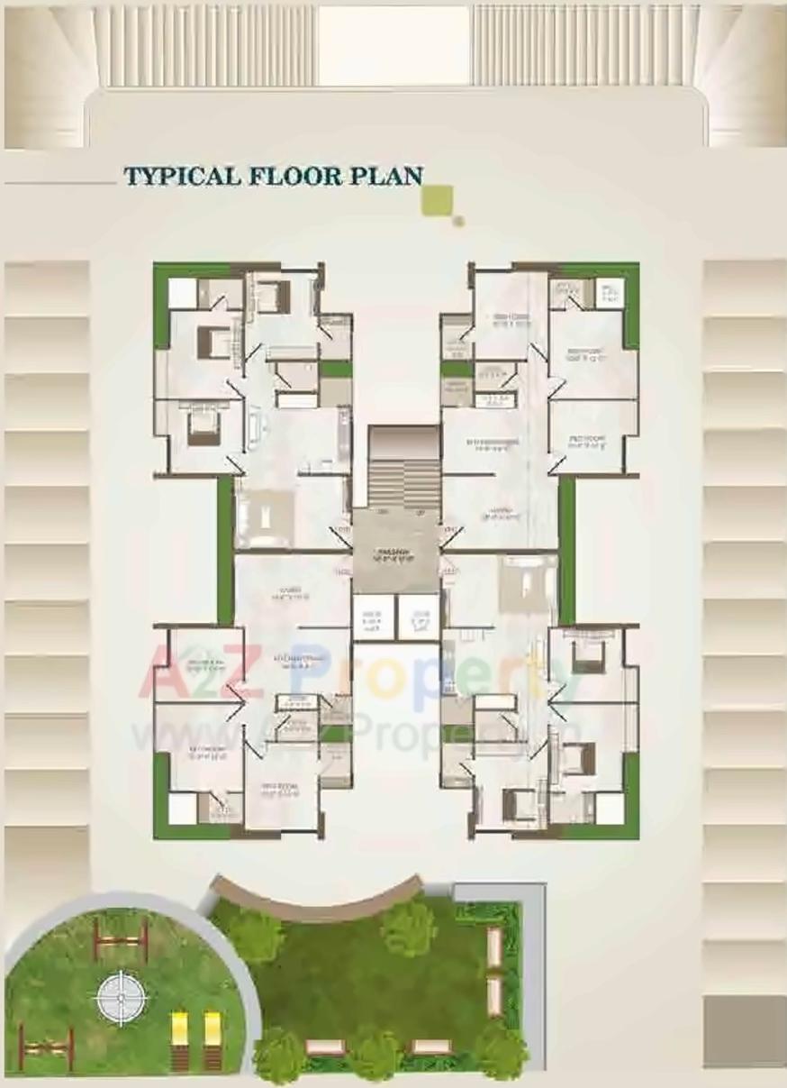 Layout of real estate project Blu Quince located at Pal, Surat, Gujarat
