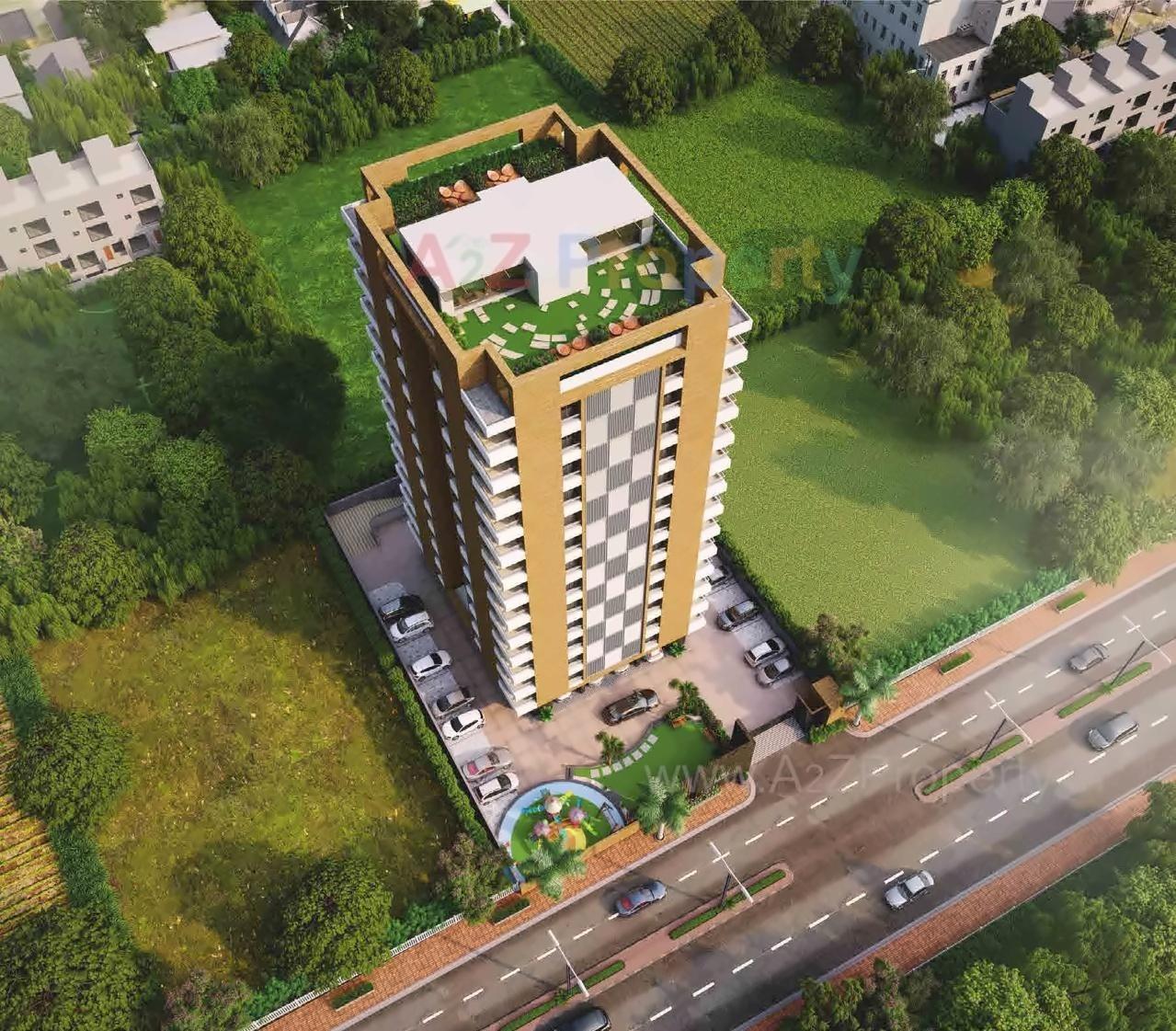 3D Elevation of real estate project Blu Quince located at Pal, Surat, Gujarat