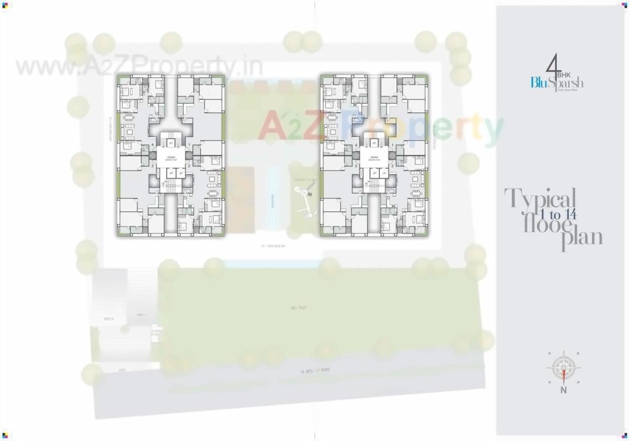 Layout of real estate project Blu Sparsh located at Surat, Surat, Gujarat