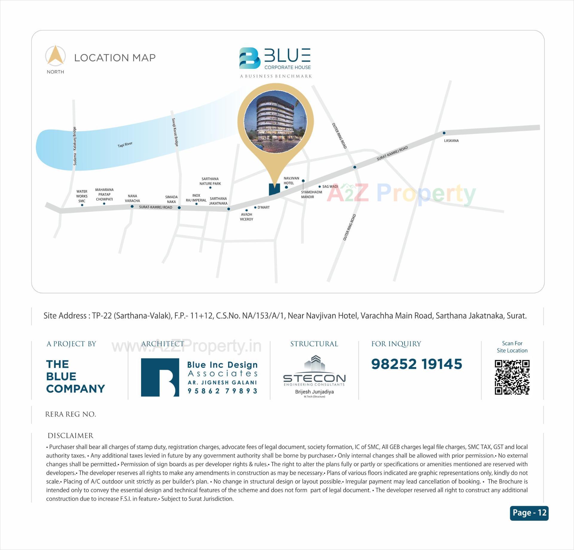  of real estate project Blue Corporate House located at Sarthana, Surat, Gujarat