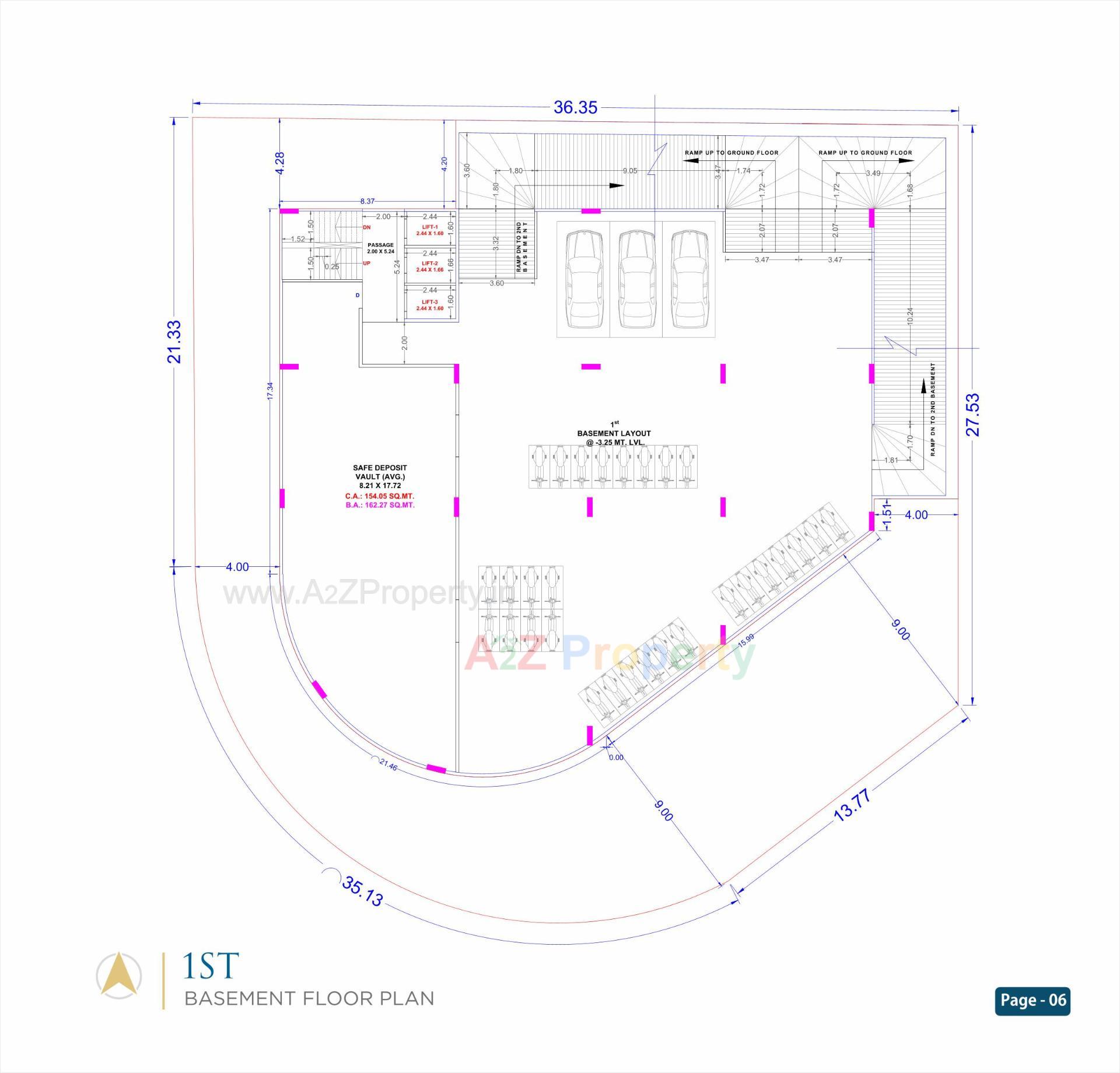 Layout of real estate project Blue Corporate House located at Sarthana, Surat, Gujarat