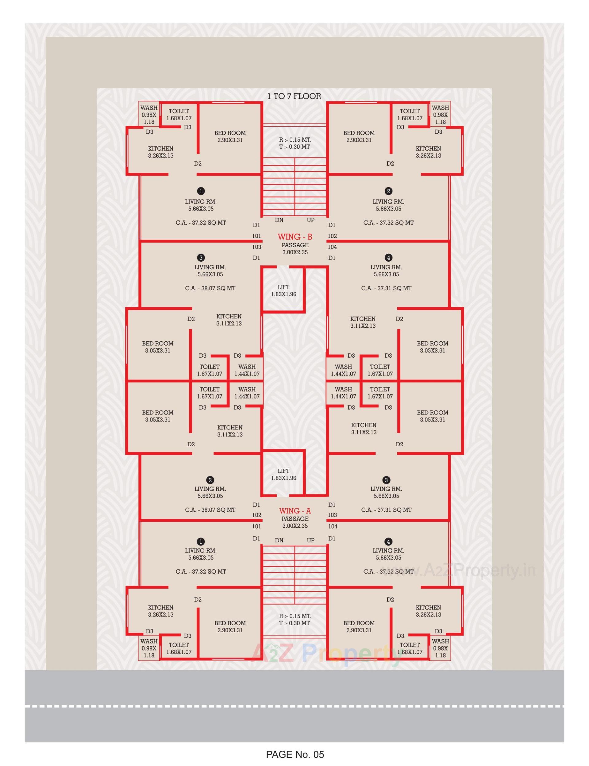 Layout of real estate project Blue Heaven located at Surat, Surat, Gujarat