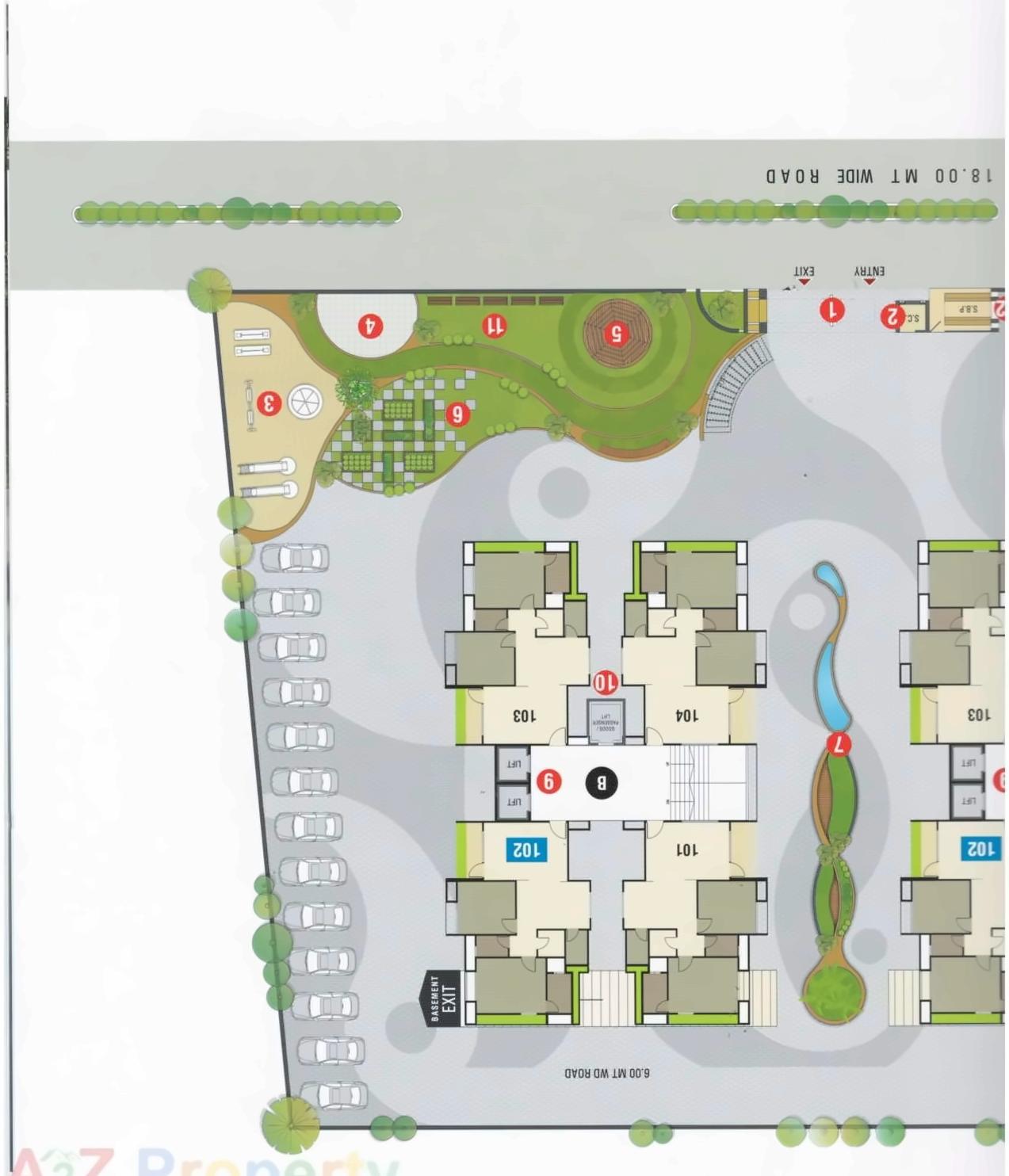 Layout of real estate project Blue Horizon located at Surat, Surat, Gujarat