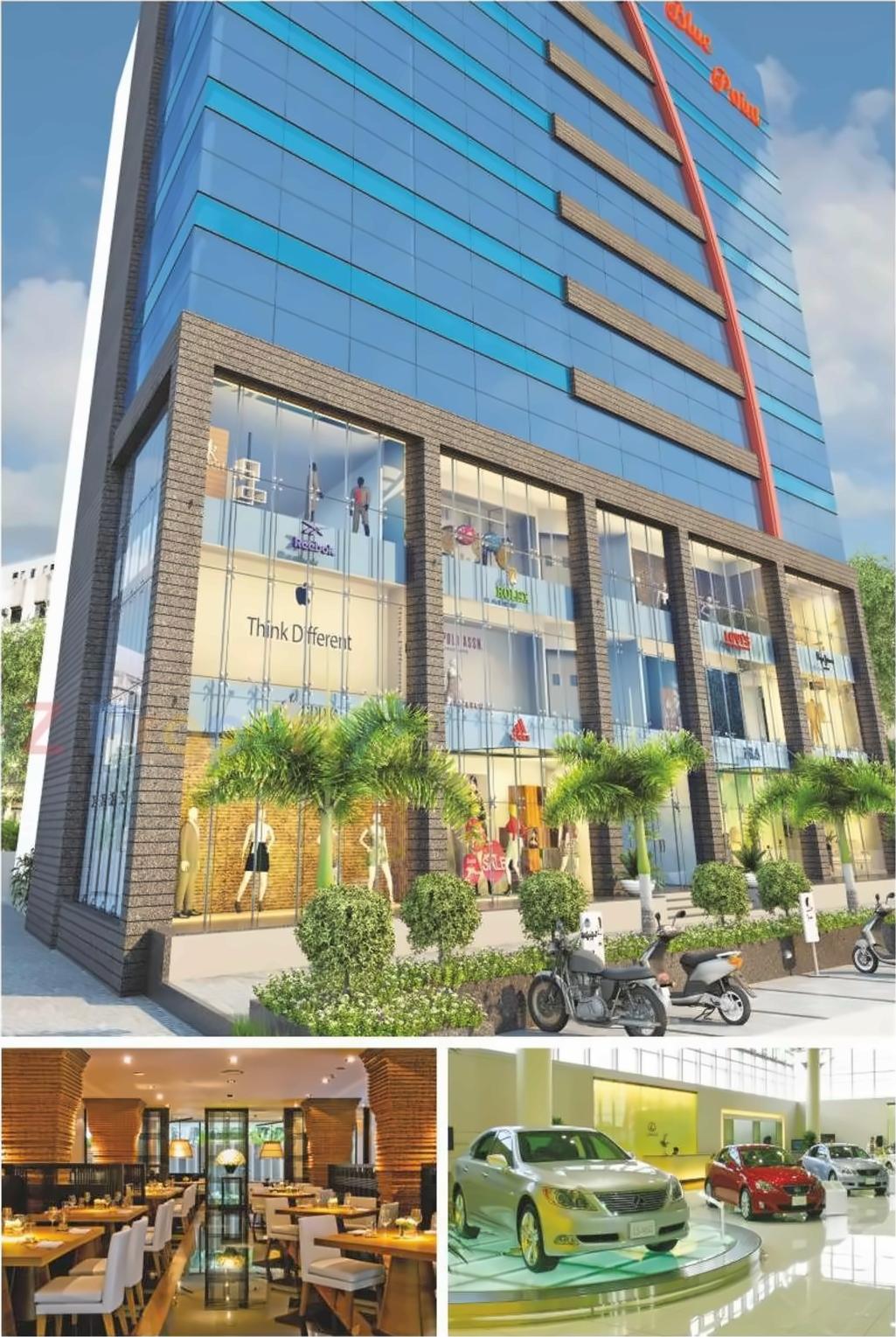 3D Elevation of real estate project Blue Point located at Sarthana, Surat, Gujarat