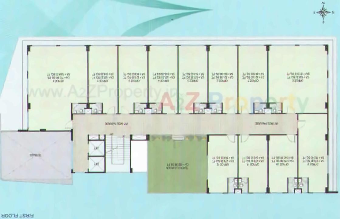 Layout of real estate project Blue Ski Commerce Square located at Surat, Surat, Gujarat