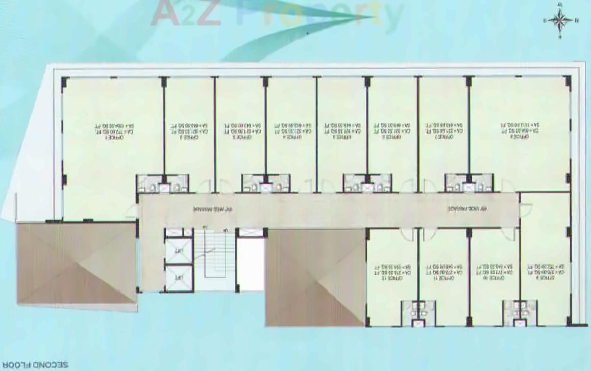 Layout of real estate project Blue Ski Commerce Square located at Surat, Surat, Gujarat