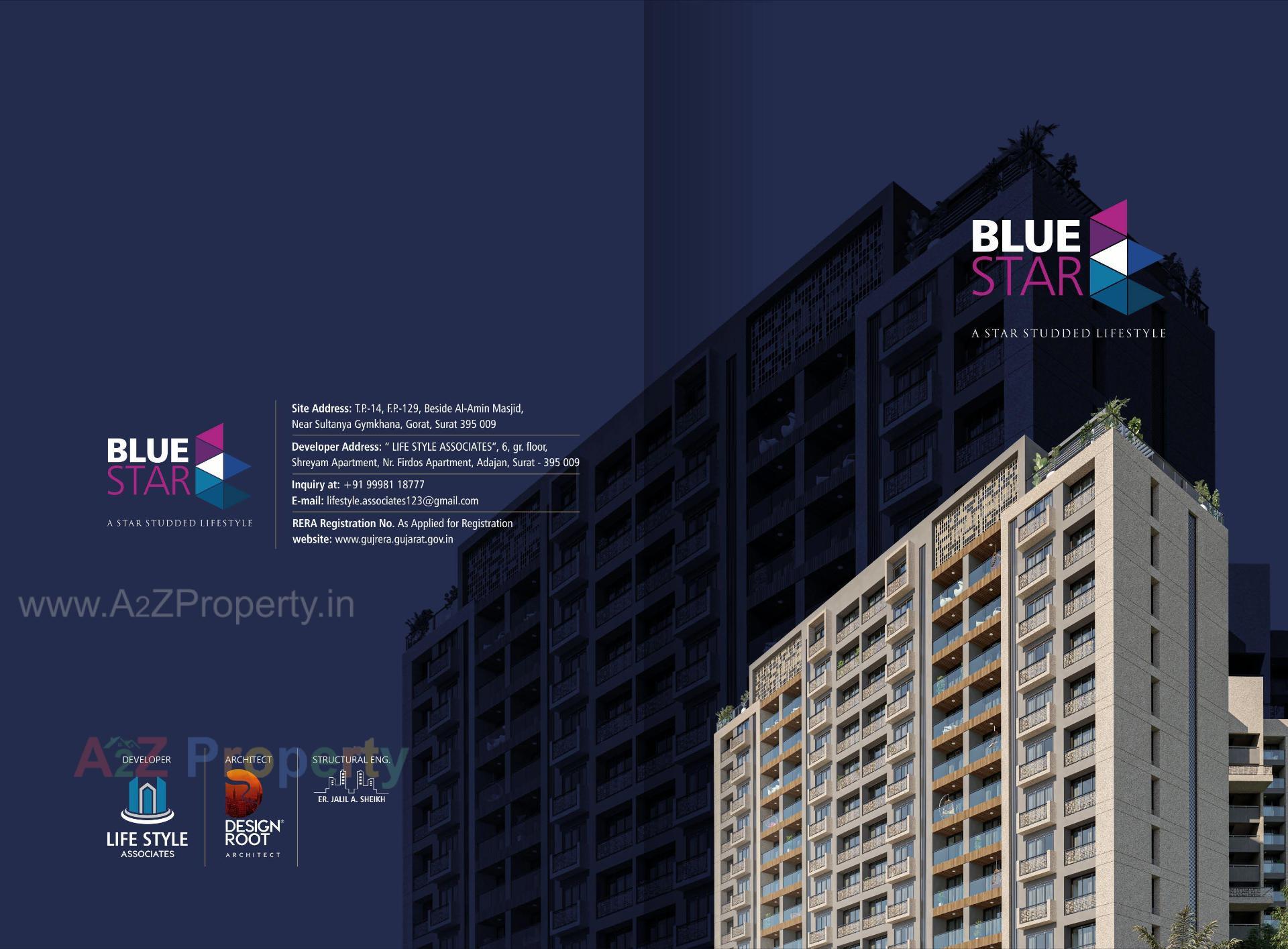 3D Elevation of real estate project Blue Star located at Surat, Surat, Gujarat