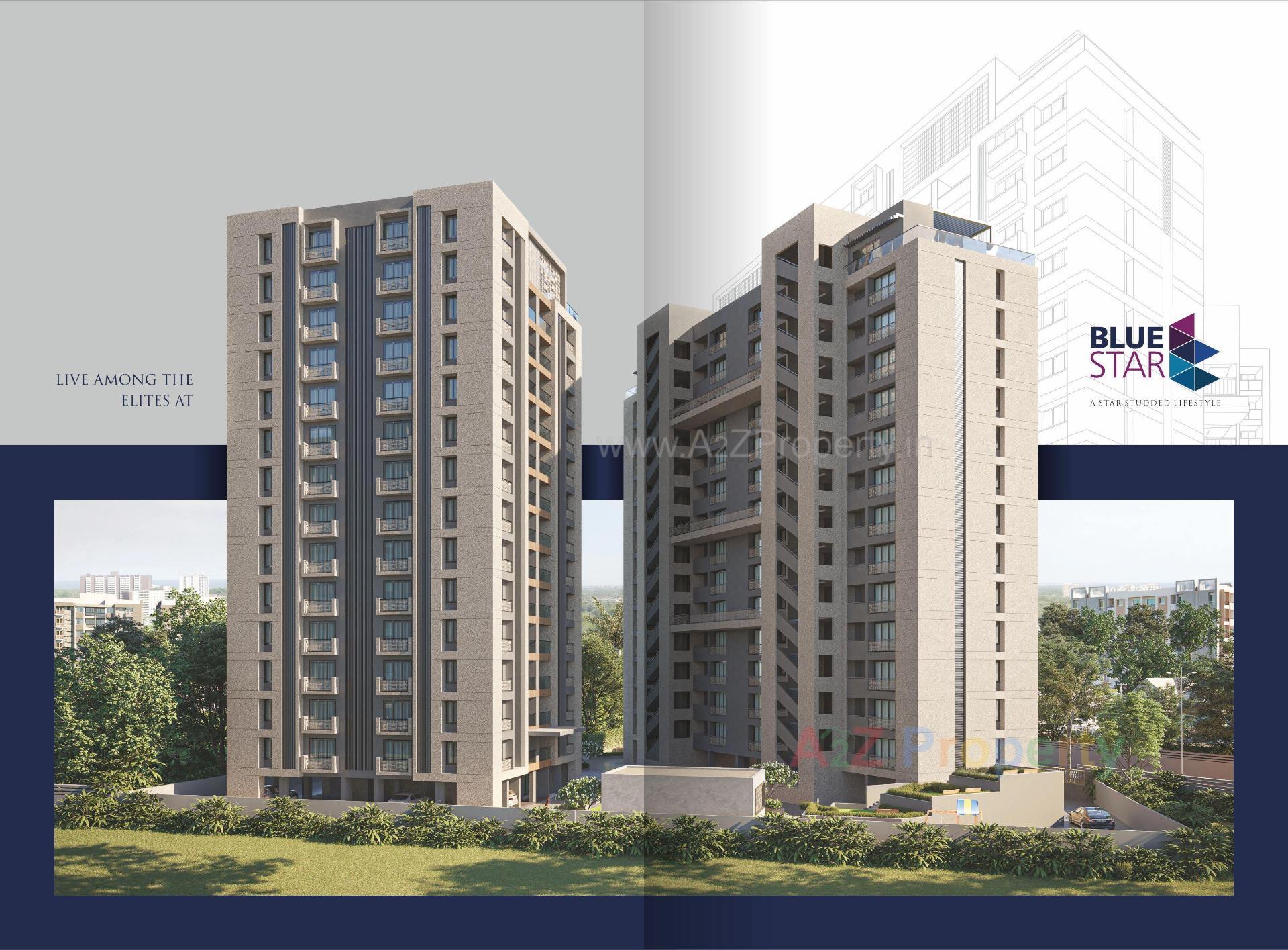 3D Elevation of real estate project Blue Star located at Surat, Surat, Gujarat