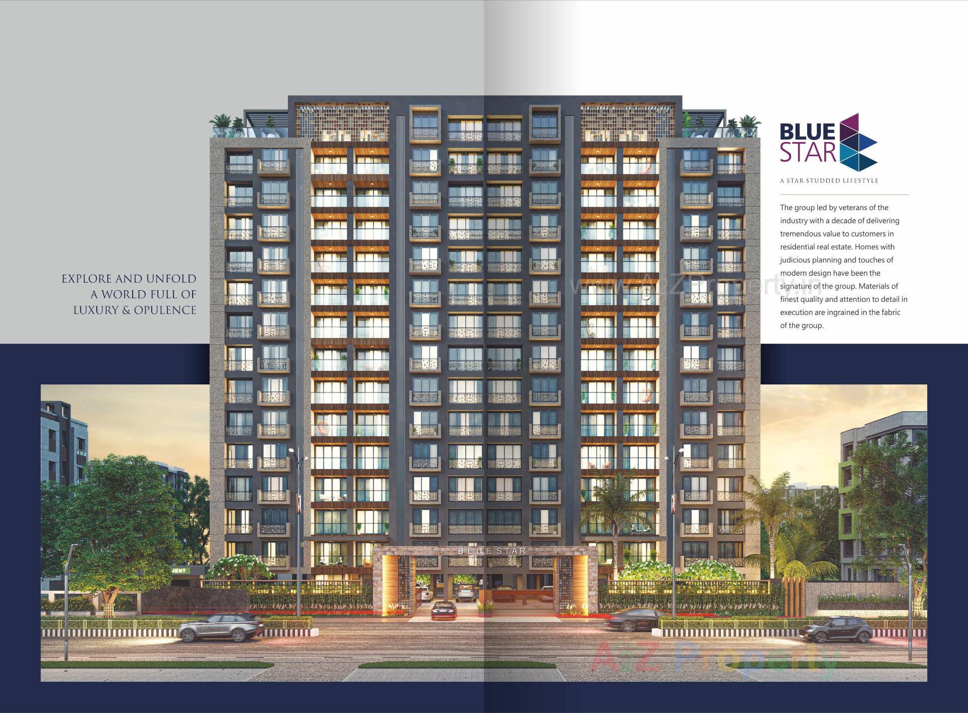 3D Elevation of real estate project Blue Star located at Surat, Surat, Gujarat