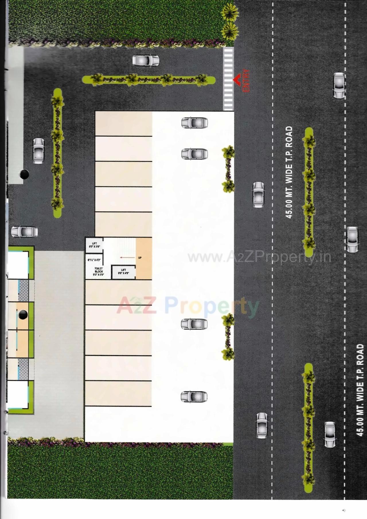 Layout of real estate project Brahmhans Plaza Residency located at Kholvad, Surat, Gujarat
