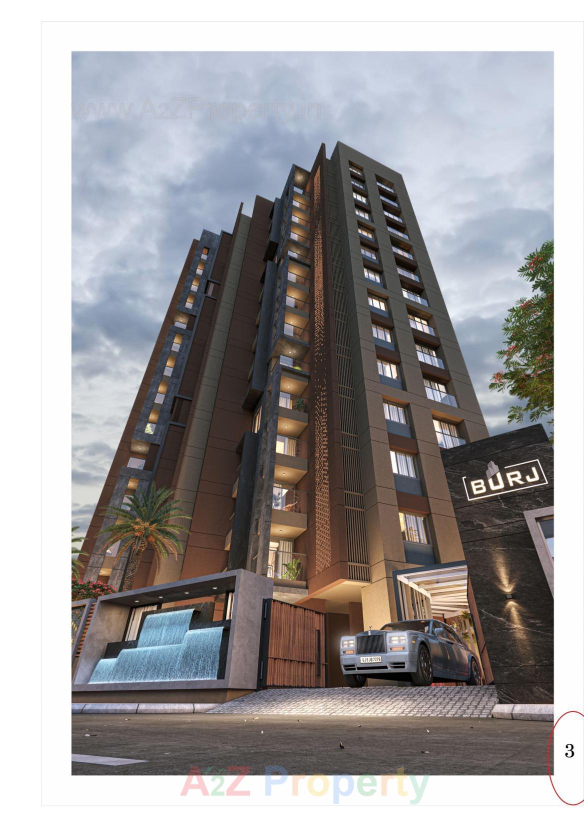 3D Elevation of real estate project Burj located at Rander, Surat, Gujarat